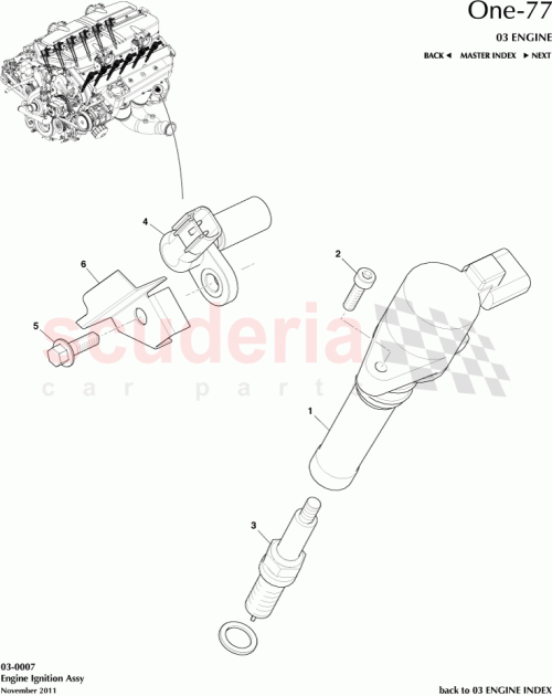 Part Diagram for Aston Martin AY93-12A366-AA