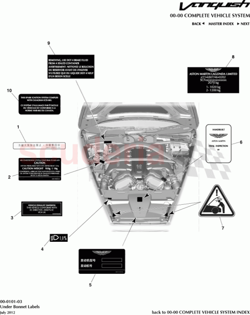 Part Diagram for Aston Martin EG43-973268-AA