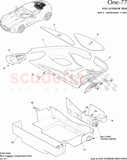 Part Diagram for Aston Martin 12023-14-6499-AC
