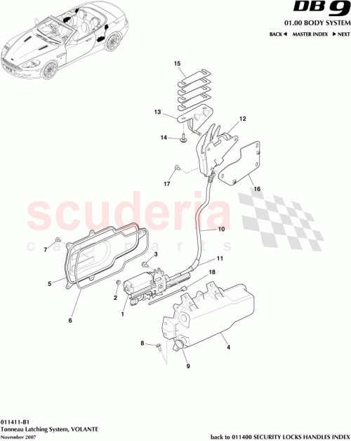 Part Diagram for Aston Martin 703143