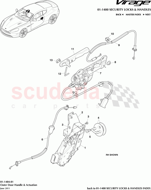 Part Diagram for Aston Martin 4G43-F219B08-AA
