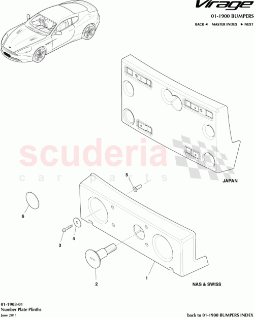 Part Diagram for Aston Martin CG43-17A835-BB