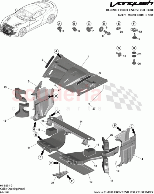 Part Diagram for Aston Martin DG43-38B30-AC
