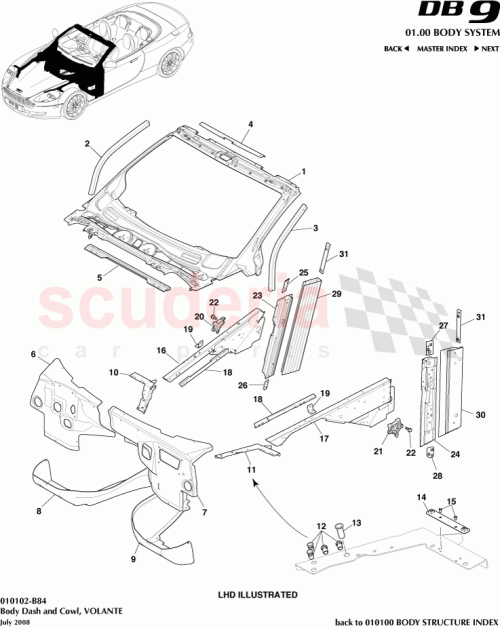 Part Diagram for Aston Martin BG33-F01612-AA