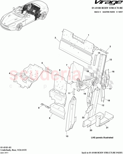 Part Diagram for Aston Martin 8G43L24313AC