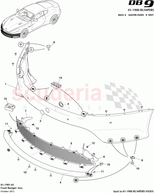 Part Diagram for Aston Martin CG43-8156-BD