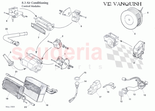 Part Diagram for Aston Martin 1R128910394