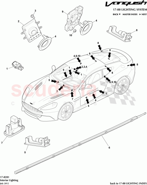 Part Diagram for Aston Martin AD43-13D776-AB