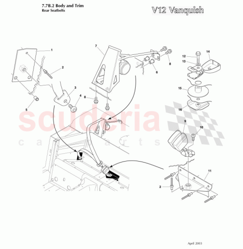 Part Diagram for Aston Martin 699277