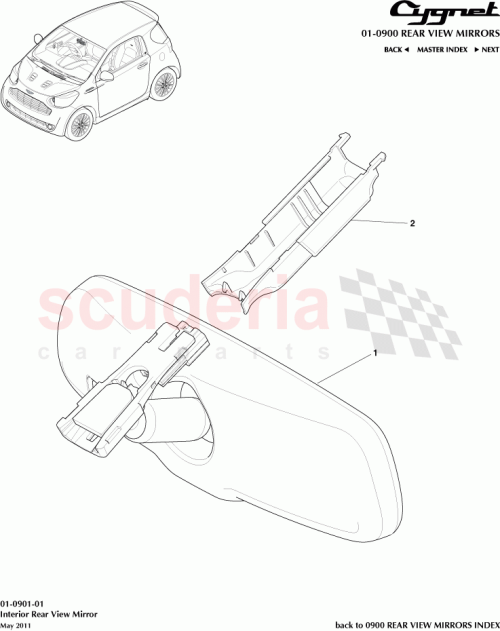 Part Diagram for Aston Martin 87818-33010