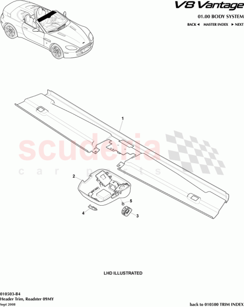 Part Diagram for Aston Martin 9G33L03409AGW
