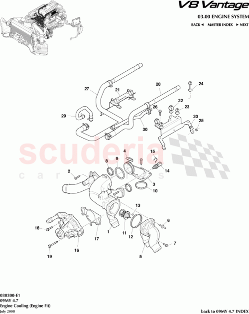 Part Diagram for Aston Martin 6G33-8C362-AA