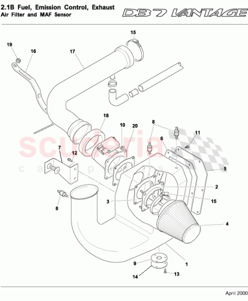 Part Diagram for Aston Martin 12-121639-AB