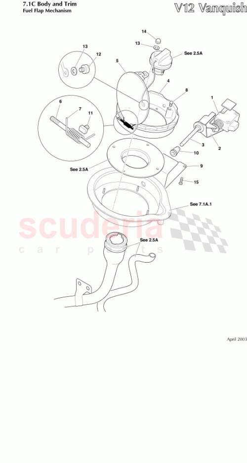 Part Diagram for Aston Martin 700418