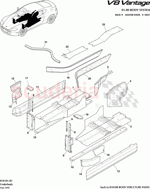 Part Diagram for Aston Martin AG3310276AA
