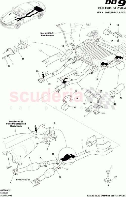 Part Diagram for Aston Martin AD43-5G221-CA