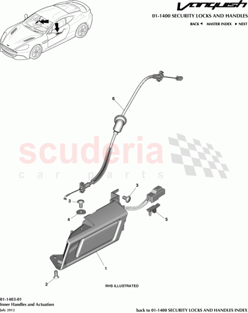 Part Diagram for Aston Martin CD33-22615-BG