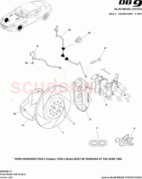 Part Diagram for Aston Martin 4G43-2C463-DA