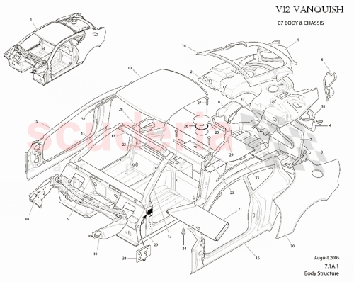 Part Diagram for Aston Martin 1R12-630090-AF