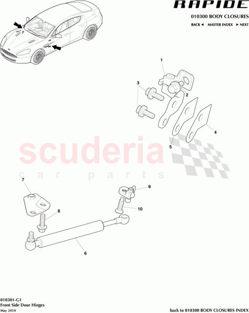 Part Diagram for Aston Martin AD43-F27A07-AC