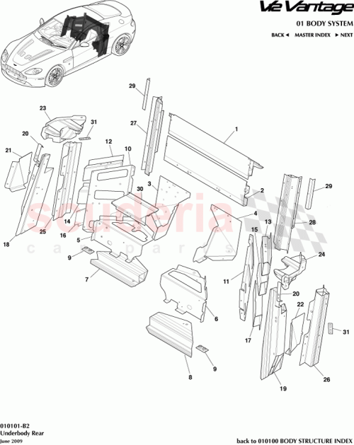 Part Diagram for Aston Martin 6G33-10762-AB