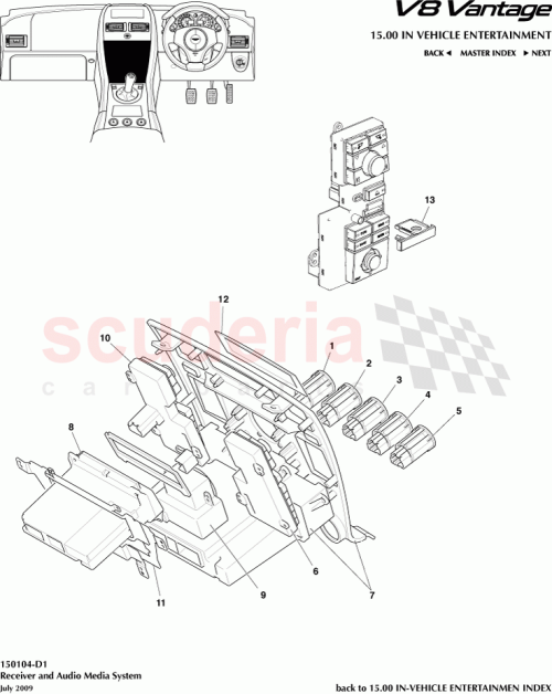 Part Diagram for Aston Martin 8G33-18C815-AB
