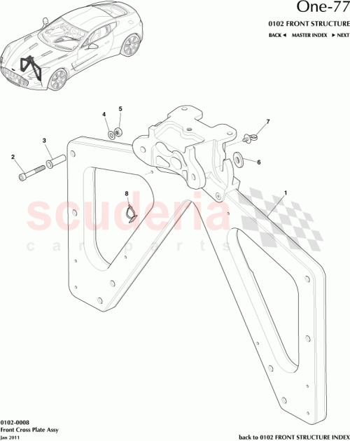 Part Diagram for Aston Martin 12023-04-1116-AA