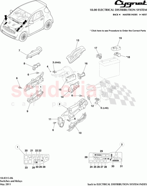 Part Diagram for Aston Martin 82641-74010