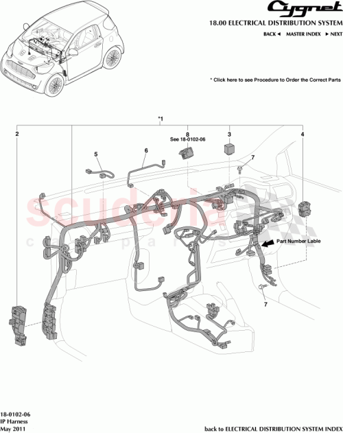 Part Diagram for Aston Martin 82142-74010