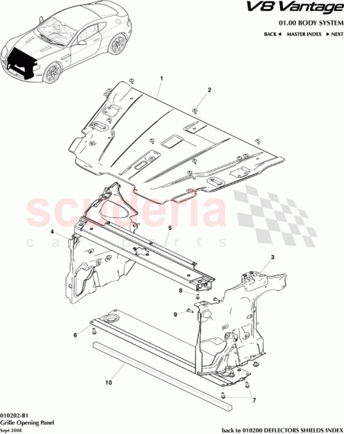 Part Diagram for Aston Martin 6G33-8136-BA