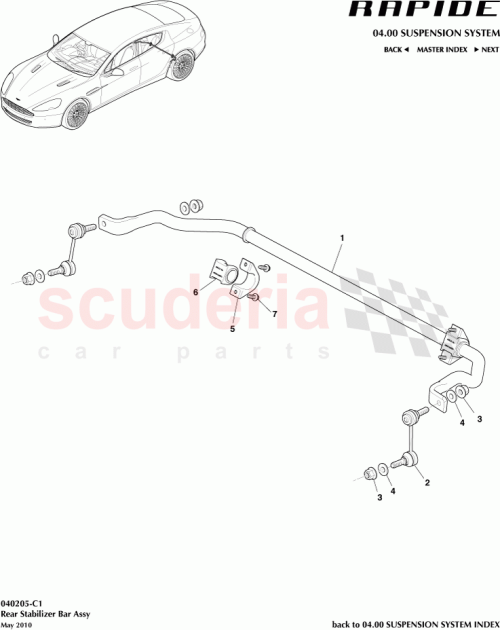 Part Diagram for Aston Martin AD43-5A771-AA