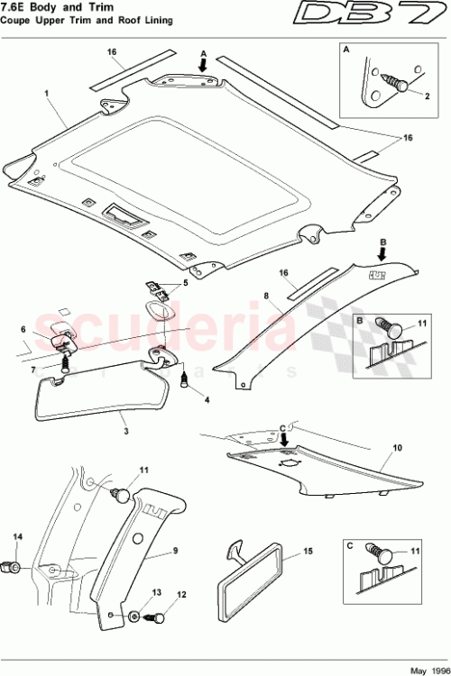 Part Diagram for Aston Martin 8382809/XXX