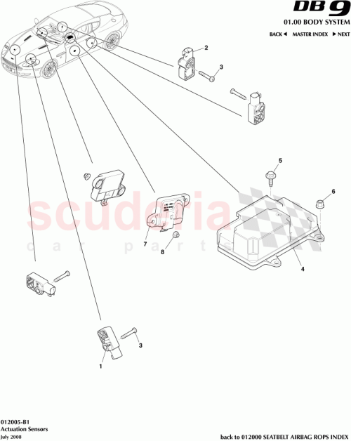 Part Diagram for Aston Martin DD33-14C246-AA