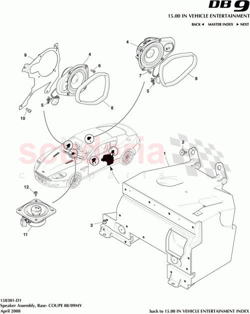 Part Diagram for Aston Martin 9G43-18808-FA