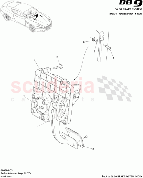 Part Diagram for Aston Martin 4G43-2450-DI