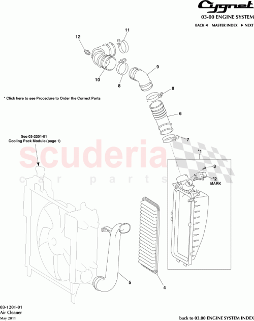 Part Diagram for Aston Martin 17705-47110