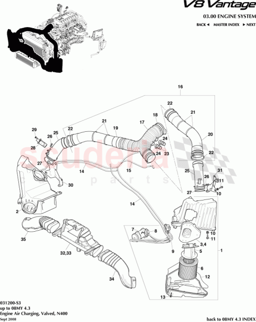 Part Diagram for Aston Martin 8G3343836AA