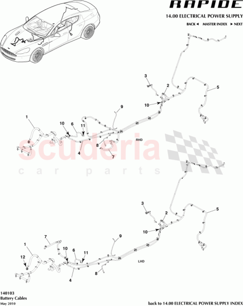 Part Diagram for Aston Martin DD43-14300-AA