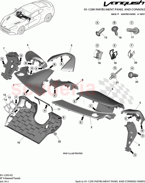 Part Diagram for Aston Martin CD33-C04325-BBW