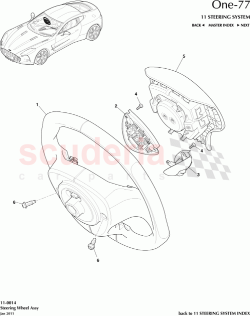 Part Diagram for Aston Martin 12023-14-6771-AA