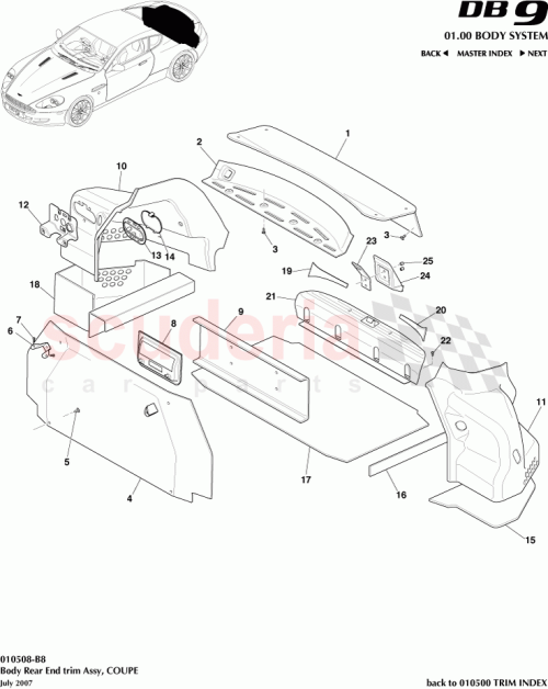Part Diagram for Aston Martin 4G43-46312-AB