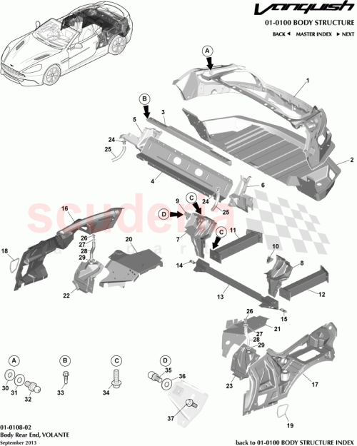 Part Diagram for Aston Martin ED33-L41038-AA
