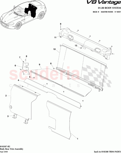 Part Diagram for Aston Martin 6G33-11587-ACW
