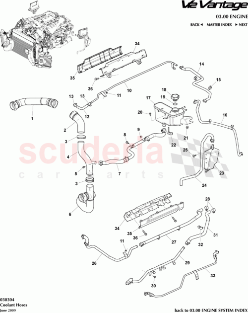 Part Diagram for Aston Martin 720904