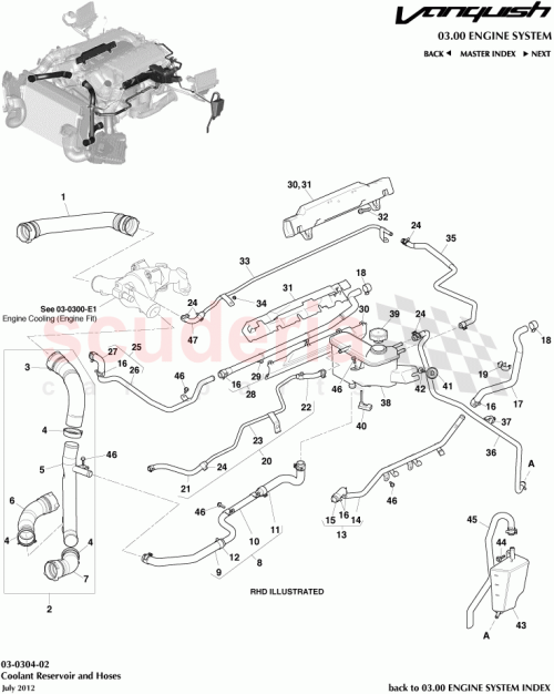 Part Diagram for Aston Martin CD33-18D359-BA