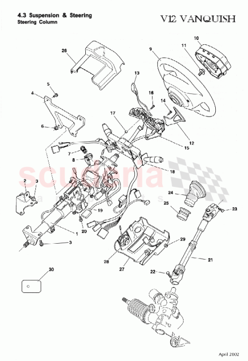 Part Diagram for Aston Martin 1R12-252099-AC