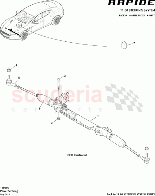 Part Diagram for Aston Martin 6G433D702AB