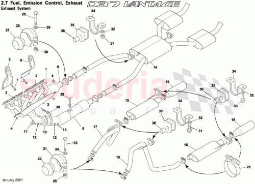 Part Diagram for Aston Martin 14-121608-AA