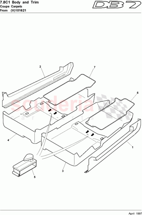 Part Diagram for Aston Martin 83-110691-AAW/BGE