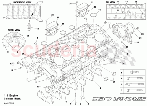 Part Diagram for Aston Martin 01-84998